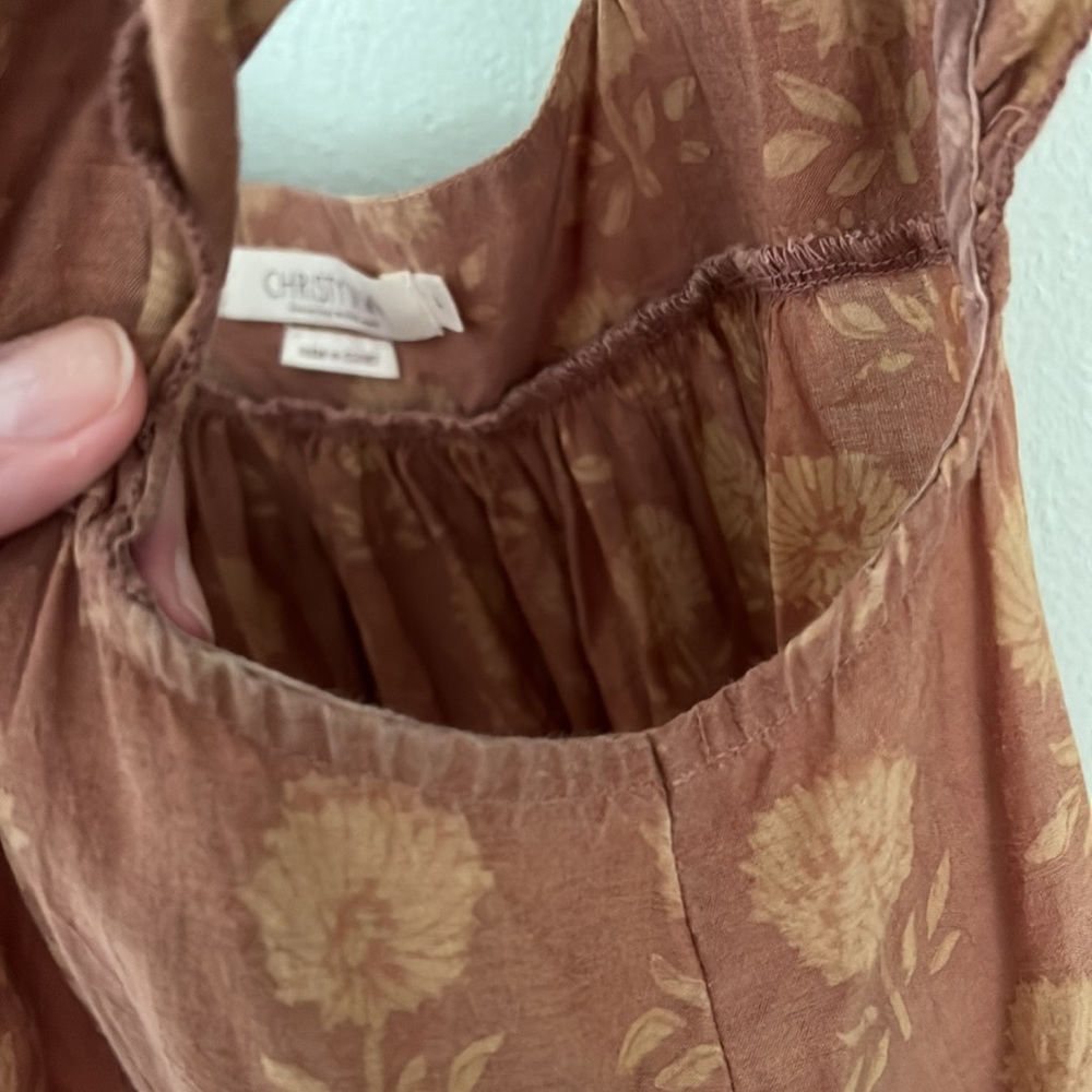 Christy Dawn Rust-Tan Bennet dress - Picture 7 of 8